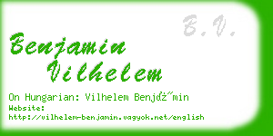 benjamin vilhelem business card